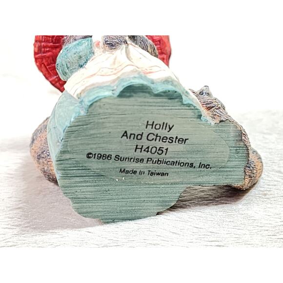 Holly And Chester Racoon Figurine 1986 H4051 Tall 2" Home Decor Taiwan Vintage - Picture 10 of 14